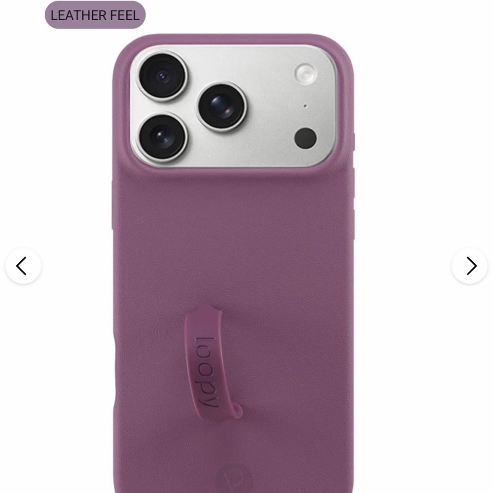 Loopy iPhone 17 pro max case- Plum purple leather feel.